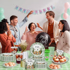 Woodland Baby Shower Plates, Green, Serves 25, Disposable Tableware Set - Image 5