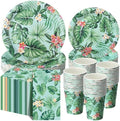 Pickmesh 250 Pcs Hawaiian Paper Plates Napkins Cups Set, Luau Party Plates by Pickmesh