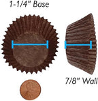CybrTrayd No.6 Glassine Paper Approximately 2,500 Pieces – 1-1/4” Base, 7/8” Wall Candy Cups, Brown - Image 3