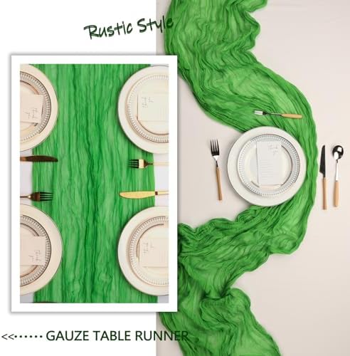 12 Pack 35 x 120 Inch Green Table Runner Cheesecloth - Image 5