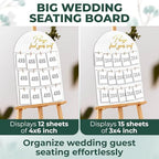 STOFINITY Wedding Seating Chart Board, Wood, 18x26 in, White - Image 3