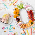13.8" Extra Large Acrylic Letter Charcuterie Board Box, Reusable Fillable Letter Cake Candy Dish Display Serving Tray for Birthday Anniversary Party Decoration (O) - Image 4
