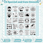 201 Pcs Baby Shower Set Baby Shower Game Sign Baby Bib Bodysuit White Baby Bib Newborn Bodysuit Baby Shower White Decorating Kit(Green) - Image 5