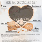Personalized Heart Family Tree Wedding Guest Book Alternative, Rustic Boho - Image 6