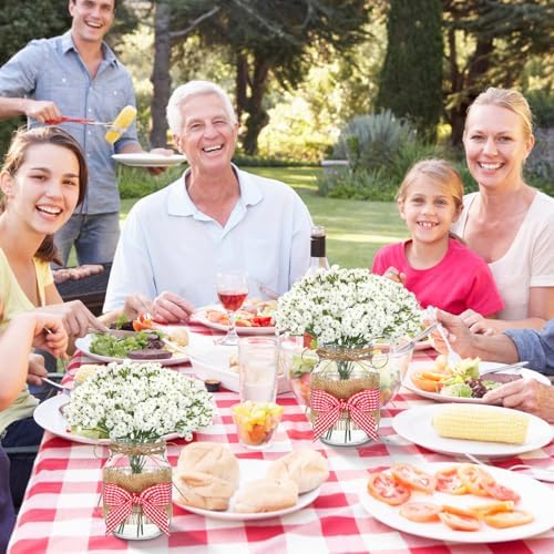 Daifunli 6 Set Picnic Party Centerpieces for Table Mason Jar Table Decor - Image 5