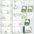Decorably 100 Pack 6x4in Gold-Foiled Sage Green Thank You Cards by Decorably