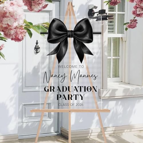 Personalized Graduation Yard Sign Class of 2026 Custom Graduation Welcome Sign with Name for Party Outdoor Lawn Decor, Clear Acrylic or Frosted Option, Waterproof Durable Display for Garden Entrance - Image 4