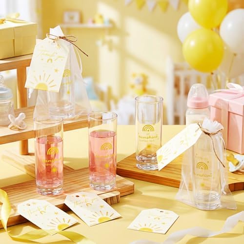 Sliner 50 Sets Baby Shower Sunshine Shot Glass Gift Bulk for Guests - Image 5