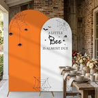 Serencatcher Halloween Baby Shower Arch Backdrop Covers 7.2FT 6FT Orange - Image 5