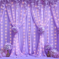 30x10ft Lavender Backdrop Curtains with Lights Photo Drapes Wrinkle Free Fabric Backdrop Curtain for Wedding Birthday Party Baby Shower Bridal Shower Home Party Background Decorations by Shillance