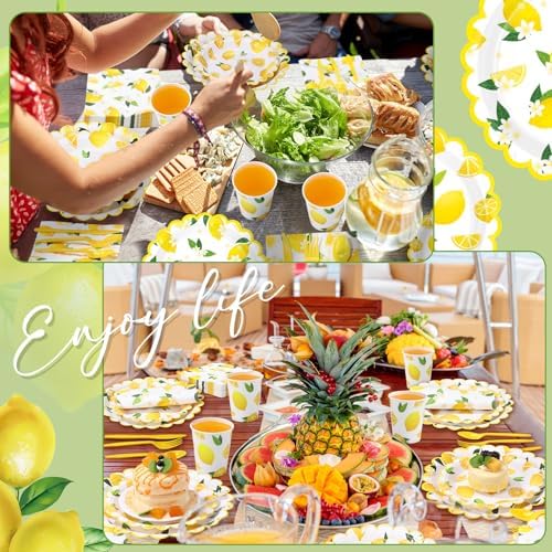 Funnymoom 400 Pcs Lemon Fruit Supplies Party Supplies for 50 Guests - Image 5