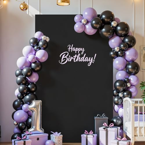 Wedding Arch Cover Black 6.6FT x 4FT Square Arch Backdrop Covers Stretchy Spandex Fitted Square Backdrop Cover for Birthday Party Wedding Ceremony Banquet Decoration - Image 2