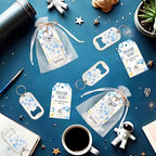 24 Sets Space Theme Baby Shower Bottle Openers Party Favors, Outer Space Bottle Openers Keychains Thank You Tags Organza Bags for Solar System Planet Astronaut Party Guest Gifts - Image 4