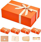 LIFELUM Orange Magnetic Gift Box for Thanksgiving Gifts, 13.85"x8.35"x4.45" by Lifelum