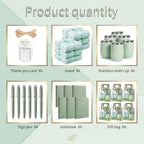 6 sets Baby Shower Prizes for Game Winners Baby Shower Favors Gifts including 12 oz Coffee Cups Notebooks Towels Pens Thank You Cards Raffia Gift Bags - Image 3