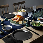 Vyntra 350 Pcs Black Paper Plates and Napkins Party Supplies - Image 5