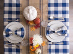 DII Buffalo Check Collection, Classic Farmhouse Tablecloth, 70" Round, Navy & Cream - Image 4