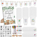 201 Pcs Baby Shower Set Baby Shower Game Sign Baby Bib Bodysuit White Baby Bib Newborn Bodysuit Baby Shower White Decorating Kit(Woodland Animal) by Pydeeirom
