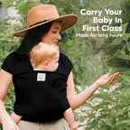 KeaBabies Baby Wrap Carrier, All in 1 Original Baby Carrier (Trendy Black) - Image 6