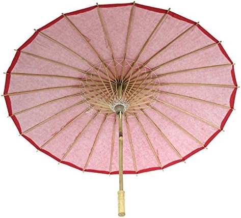 Koyal Wholesale 32" Red Paper Parasol Umbrella 4 Pack, Large Paper Umbrella Bulk, Paper Parasol Wedding Umbrellas, Red Parasol Umbrella Bridal Party Decor Photo Props, Sun Parasols for Shade - Image 5