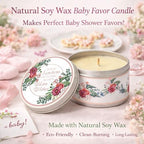 Majestic Zen Floral Scented Candles, Set of 9 for Baby Shower Party Favors and Gender Reveal Parties - Image 2