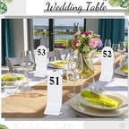 Geetery 100 Pcs Acrylic Double Sided Table Numbers 1-100 Stands, White - Image 4