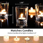 DARJEN 60 Pcs Votive Candle Holders Clear Tea Lights Candle Holder - Image 2