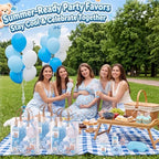 Capoda 6 Set Boy Baby Shower Prizes for Guest, Blue Bear Handheld Fan Favor - Image 6