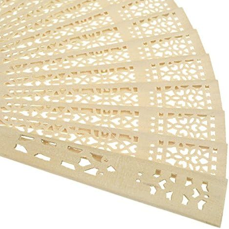 Sandalwood Hand Fans Set of 50 Folding Wedding Favor Gifts abanicos - Image 6