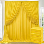 30ft x 10ft Wrinkle Free Yellow Backdrop Curtains for Parties, Thick Polyester Lemon Backdrop Drapes for Birthday Party Wedding Photography Background Baby Shower by ENJOYYOURPARTY