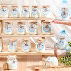 Threlaco 20 Pcs Elephant Baby Shower Favor Candle Glass Jar by Threlaco