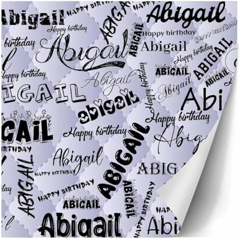 AOFUN Wrapping Papper With Name/Date Personalized Name Gift Kids Christmas Gift Wrap Mens Wrapping Paper Christmas Cool Wrapping Paper 3 Rolls 58" x 23" - Image 3