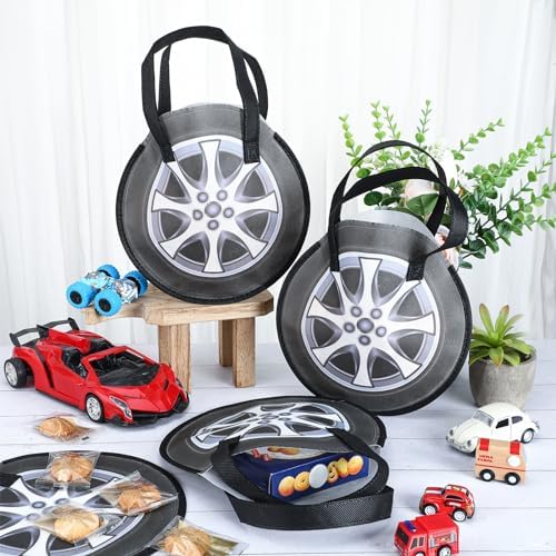 Silkfly 48 Pcs Racing Car Party Favor Tote Bags Non Woven for Kids Birthday - Image 6