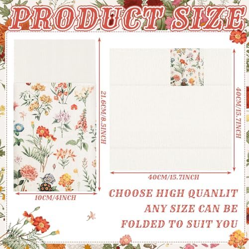 Potchen 100 Pcs Linen Feel Napkins Disposable, Vintage Wildflower - Image 2