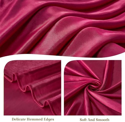Big Burgundy Bow for Backdrop 24x16x80 Inch Large Satin Ribbon Bow Wall Decor for Wedding Birthday Baby Shower Party Photo Booth, Washable Reusable Fabric Bow for Nursery Bedroom Door Hanging - Image 4