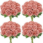 48 PCS Dusty Roses Artificial Flowers, Silk by DIYDOFUN