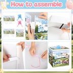 AmazingSpark 28in Giant Gender Reveal Gift Box Kit, Blue or Pink Golf - Image 3