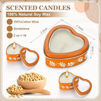16 Pcs Cielito Lindo Party Candles Mexican Scented Candle in Tin Box Heart Shaped De Barro Floral Candle Box Cielito Lindo Party Favor Gift for Shower Making DIY Craft, Lavender Scented(Classic) - Image 2