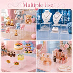 6 Pcs Food Risers for Display Party Buffet Riser Clear(4",4",5",6",7",8") - Image 7
