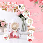 50pcs Red Quinceanera Mini Handheld Fans for Sweet 15 Birthday Party Favors - Image 4