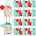 VioraWhite 40 Pcs Mini Suitcase Empty Box and Plush Ball Set, Red,Green by VioraWhite