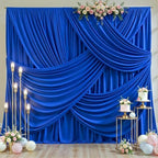 40ft x 10ft Wrinkle Free Royal Blue Wedding Backdrop Curtains for Party Bridal Shower Reception Decorations Royal Blue Fabric Curtain Backdrops Drapes for Photography Baby Shower Birthday Background - Image 3