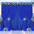 Royal Blue Tulle Backdrop Curtain for Parties Wedding,10ft x 10ft Wrinkle Free Curtain Backdrop,2 Layer Drapes for Backdrop,Polyester Wedding Back Drop for Bridal Shower Birthday Baby Shower by Shillance