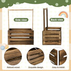 Barydat Wooden Baby Shower Crate Closet Set, Brown - Image 3
