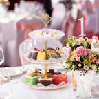 Patelai 8 Pack Plastic 3 Tier Cupcake Stand Holder, Cream White - Image 7