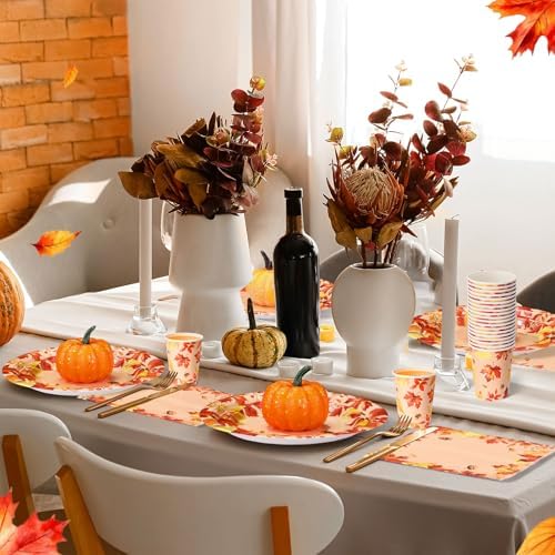 Funnymoom 250 Pcs Fall Thanksgiving Party Decorations Serves 50 - Image 5