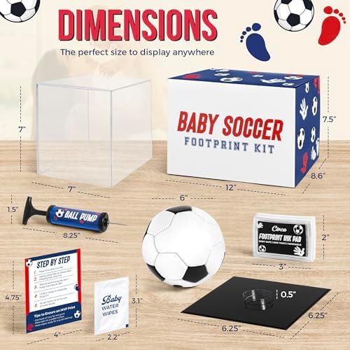 Circa Print Baby Soccer Ball Handprint Kit, Ink Pad for Hand and Footprints - Unique Keepsake for Dads, Shower Present for Moms, Newborn Gift - Image 5