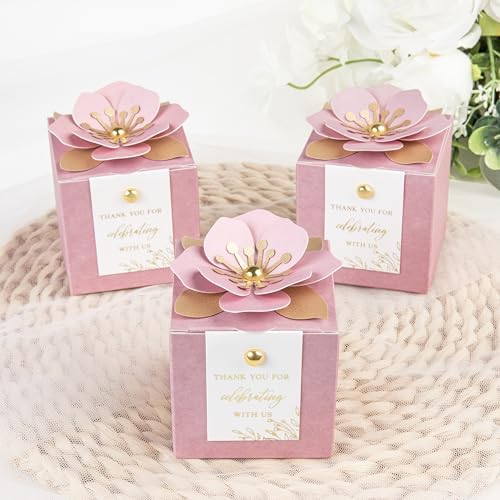 FEIYI 20 PCS Favor Boxes, Dusty Rose, 2.55x2.55x2.55 - Image 4