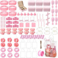 Aliceset 92 Pcs Baby Shower Prizes for Game Party Winners Baby Shower Favors Gifts Includes Hair & Beauty Accessories Jewelry Box with Gift Bag for Gender Revealed Wedding Bridal Party Favors(Pink) by Aliceset