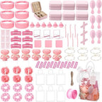 Aliceset 92 Pcs Baby Shower Prizes for Game Party Winners Baby Shower Favors Gifts Includes Hair & Beauty Accessories Jewelry Box with Gift Bag for Gender Revealed Wedding Bridal Party Favors(Pink) by Aliceset